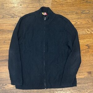 Merona Men's Zip Up Black Sweater